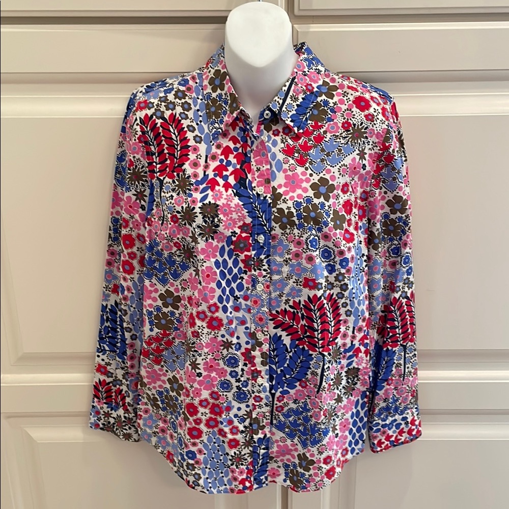 Talbots Floral Button-Up Shirt sz M